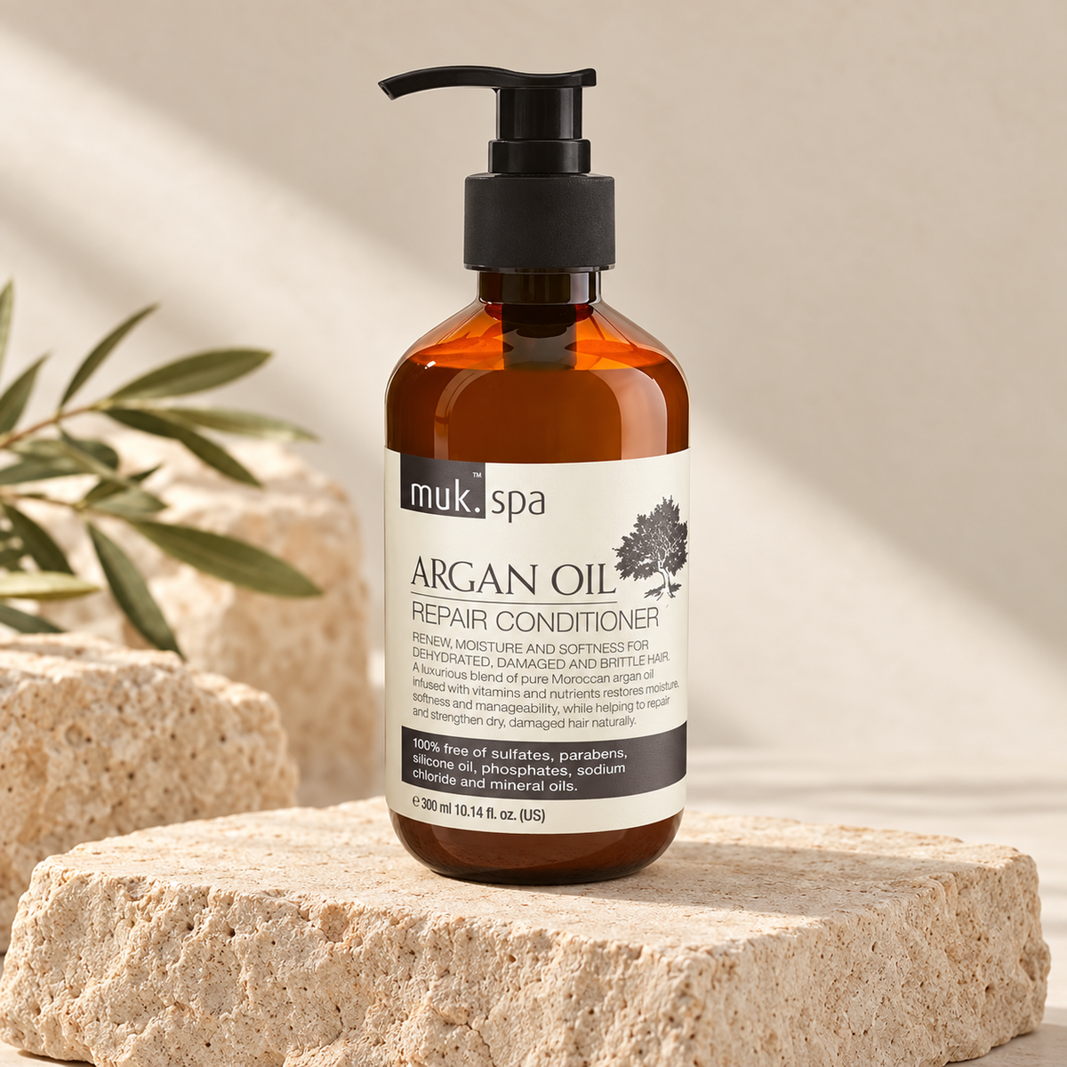 Muk Spa Argan Oil Repair Conditioner 300ml — studio product photograph