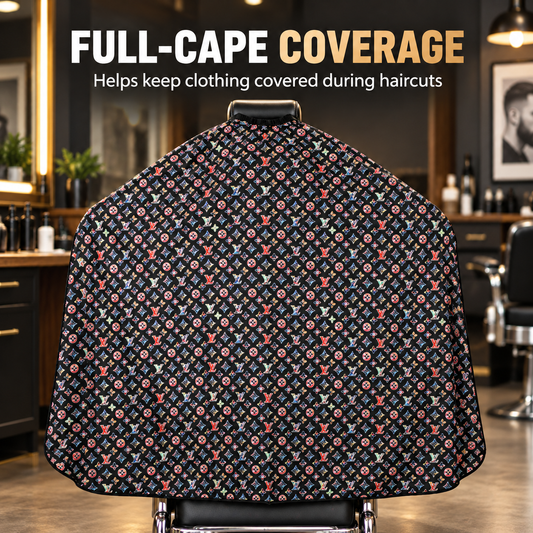 Barber Cape Multicolor Black – full-cape coverage benefit