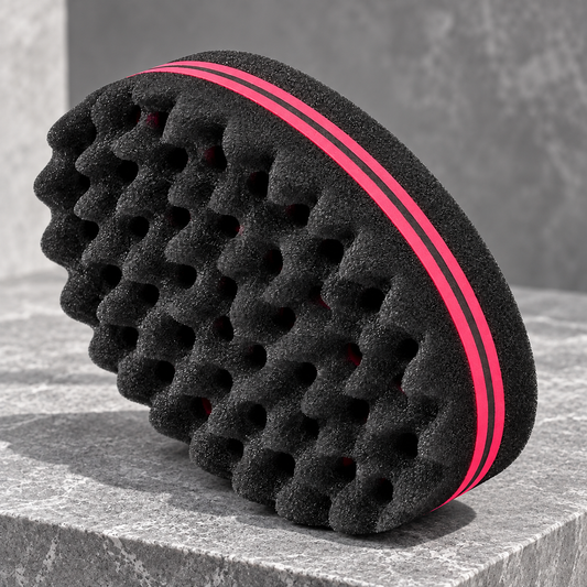 Twist Afro Hair Pick Comb & Sponge Brush studio photograph