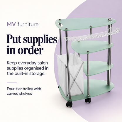 Odessa Beauty Trolley Z-977 — Put supplies in order. Keep everyday salon supplies organised in the built-in storage.