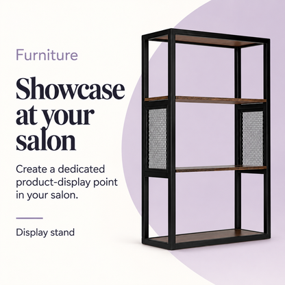 Wally Display Stand — Showcase at your salon. Display stand.