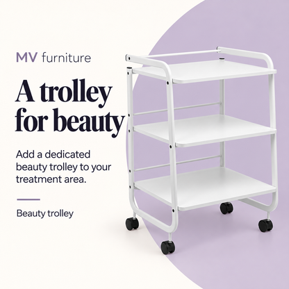 Milan Beauty Trolley BTHZ-903 — A trolley for beauty. Add a dedicated beauty trolley to your treatment area.