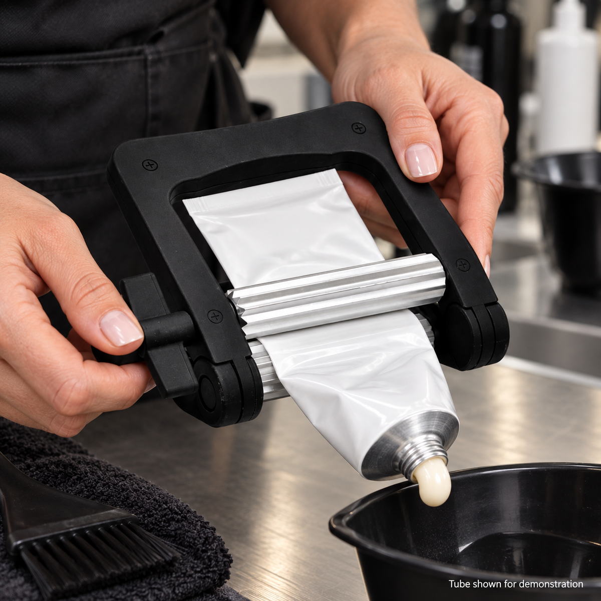 MV Tube Squeezer — model and salon context