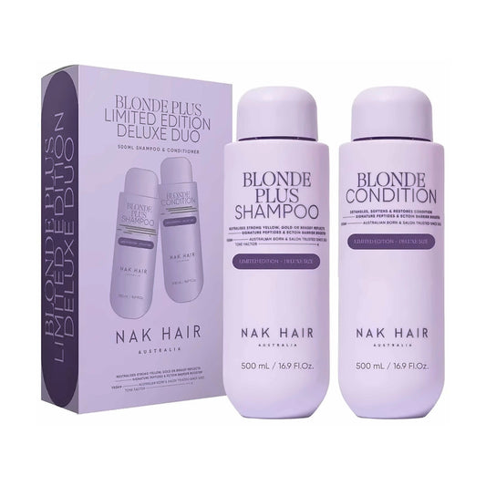 NAK Signature Limited Edition Blonde Plus Duo 500ml shampoo and conditioner set