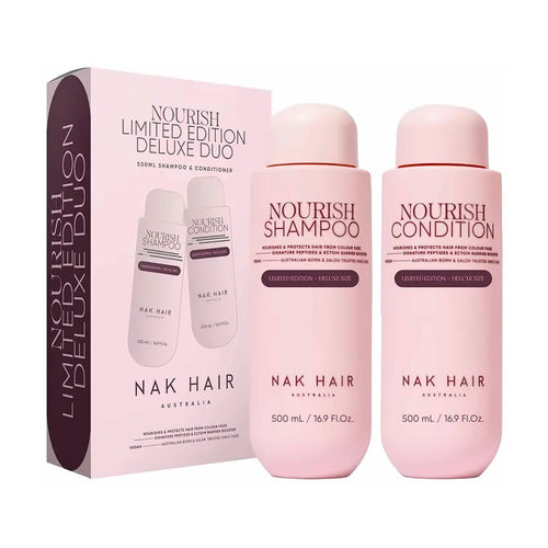 NAK Hair Nourish Limited Edition Duo with 500ml shampoo, 500ml conditioner and gift box