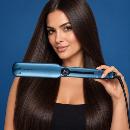 Nanotech Titanium Professional Wide Plate Styler — model or professional use scene
