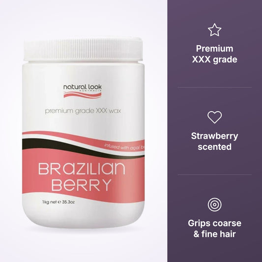 Natural Look Brazilian Berry Strip Wax, third product view