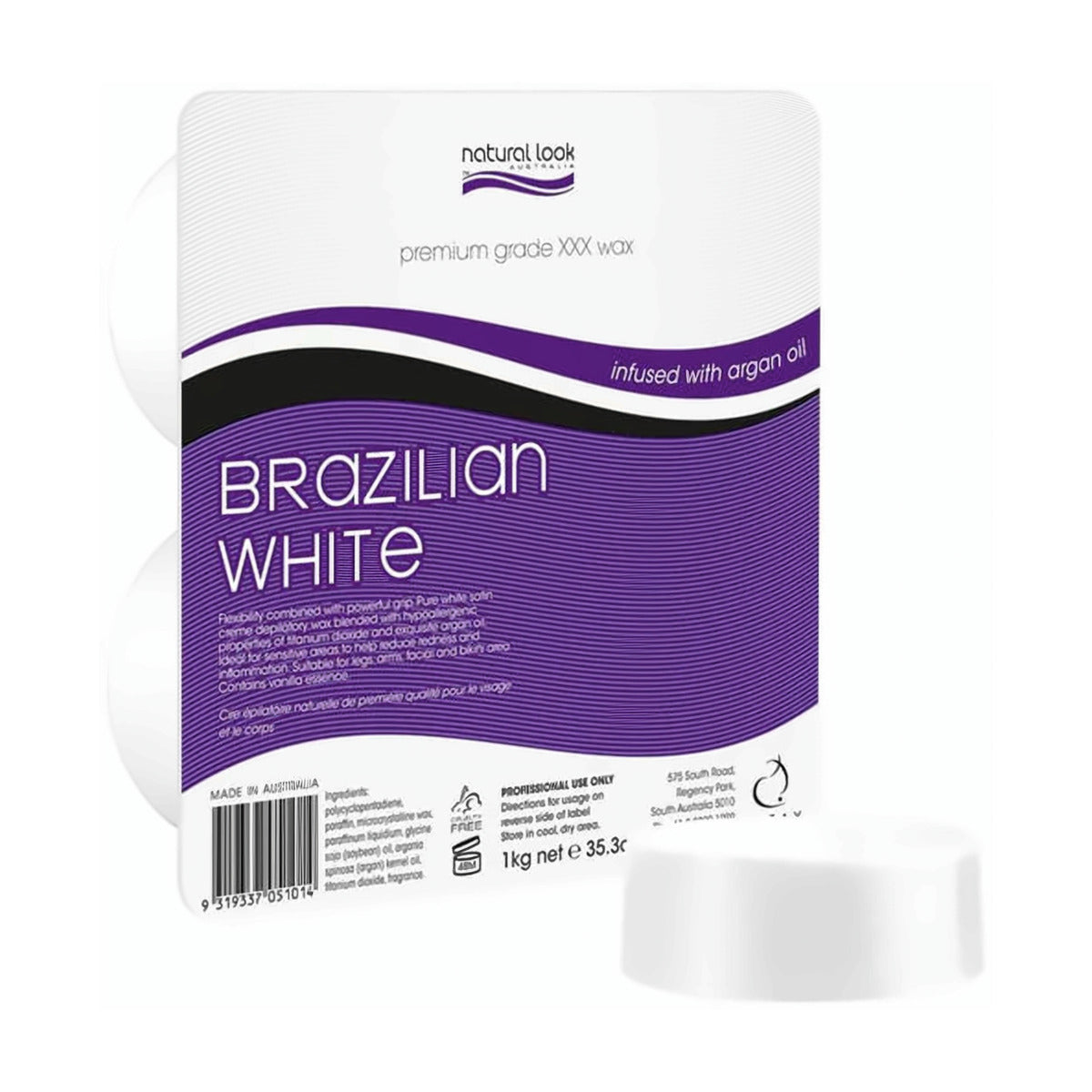 Natural Look Brazilian White Hot Wax 1kg