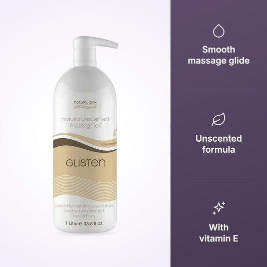 Natural Look Glisten Unscented Body Massage Oil, third product view