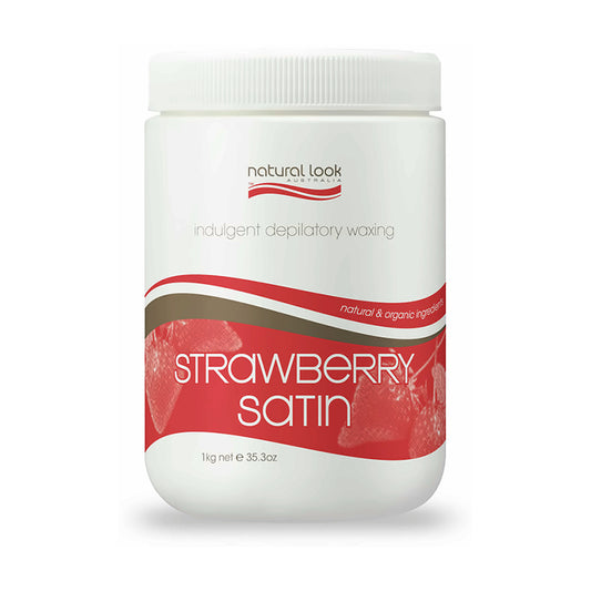 Natural Look Strip Wax Tub Depilatory Strawberry Satin 1kg