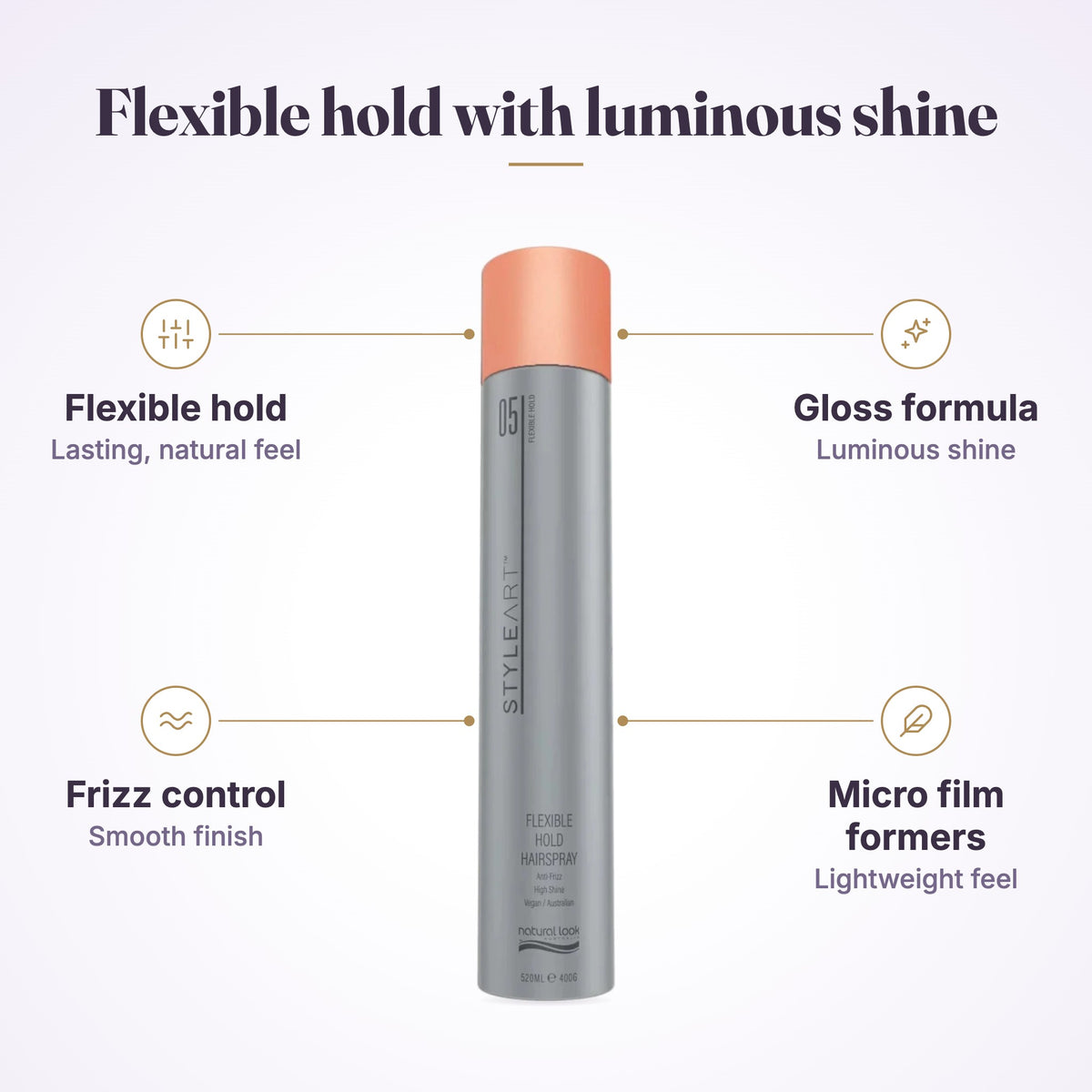 Natural Look StyleArt Flexible Hold Hairspray, fifth product view