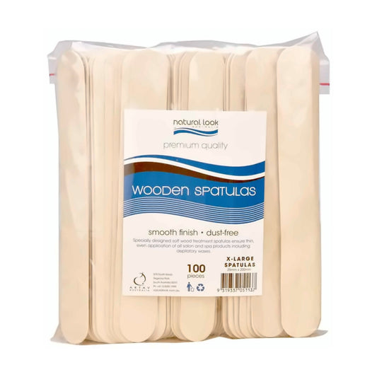 Natural Look Wooden Spatulas (X-Large) - MV hair and beauty