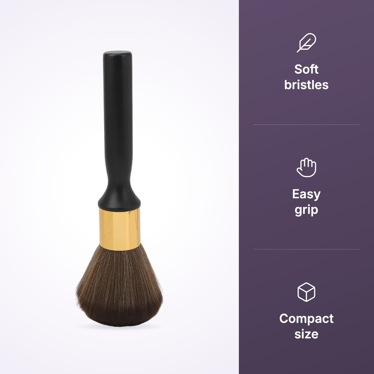 MV black and gold neck brush close-up