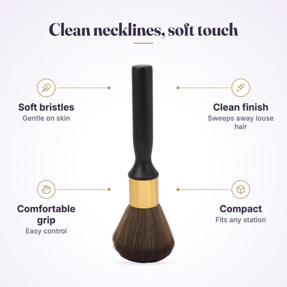 MV neck brush: clean necklines, soft finish