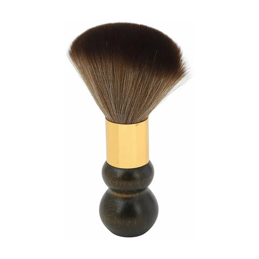Neck Brush Round Wood Handle With Gold