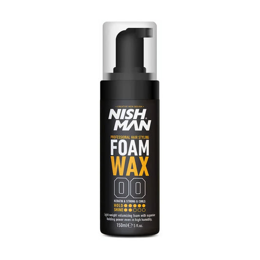 Nishman Hair Styling Foam Wax 150ml pump bottle - MV hair and beauty