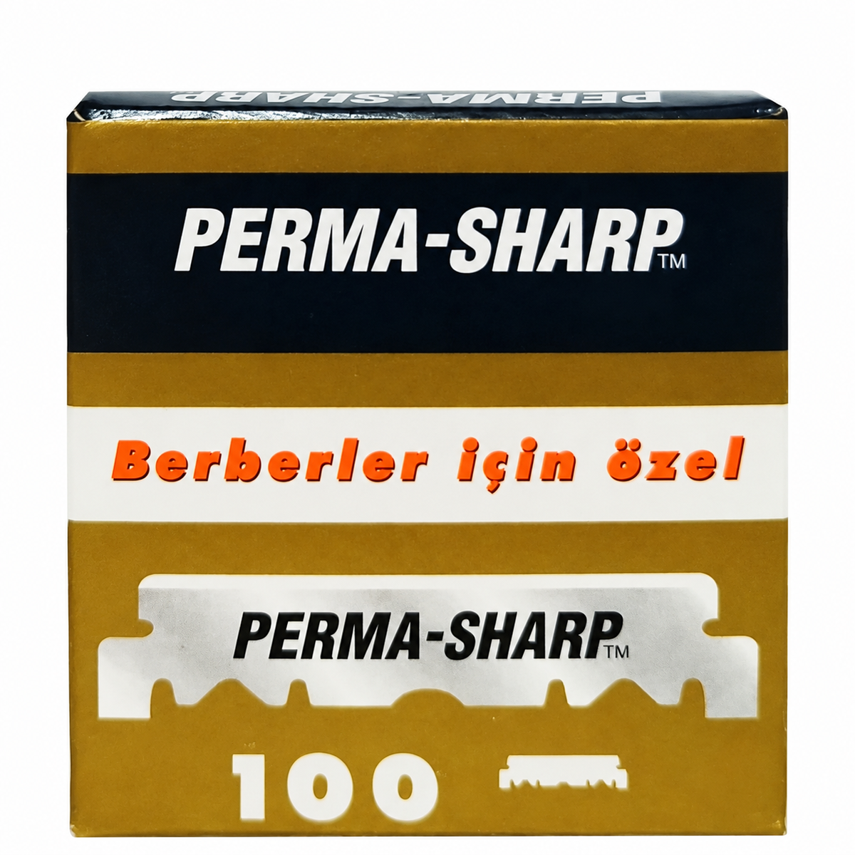 Perma-Sharp half razor blades — one box of 100 blades