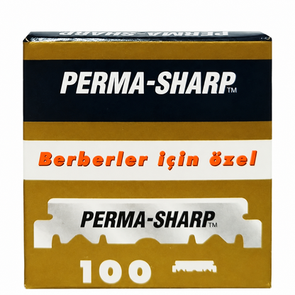 Perma-Sharp half razor blades — one box of 100 blades