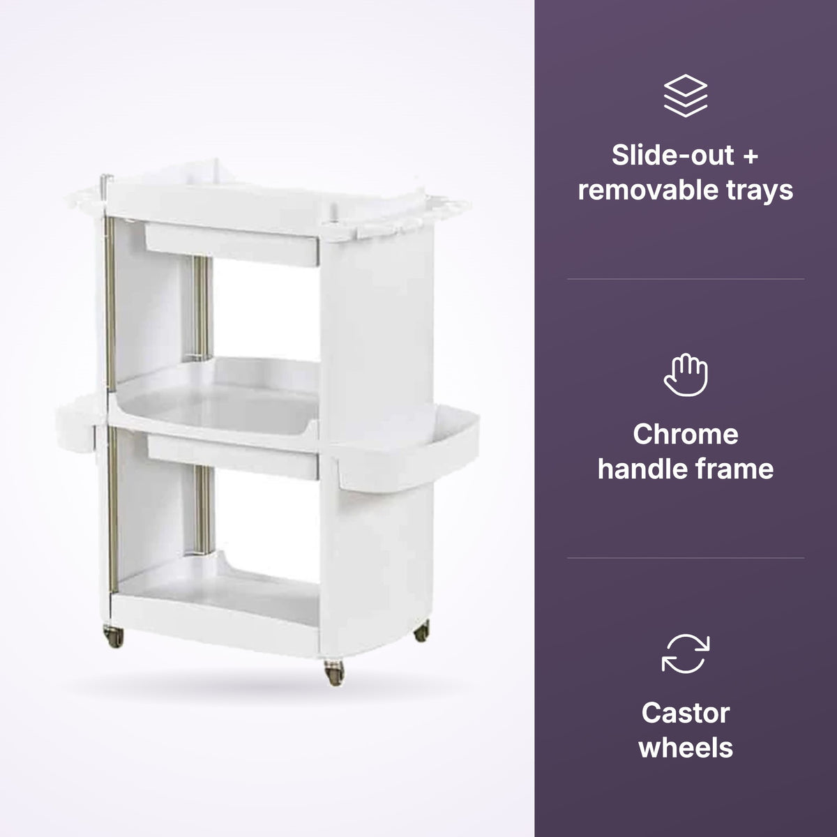 Polly Beauty Trolley White HZ-978, view 3