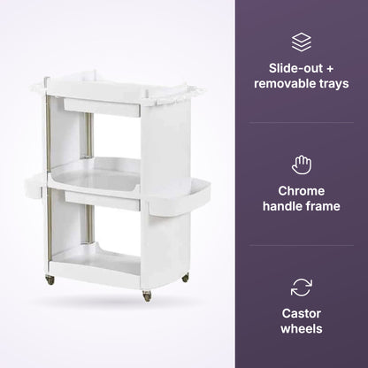 Polly Beauty Trolley White HZ-978, view 3