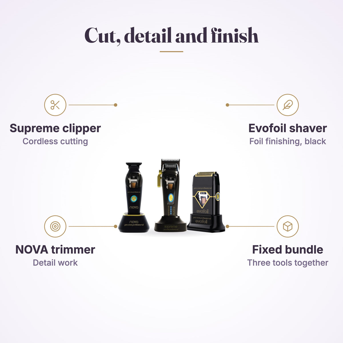 Pro-One Supreme, NOVA & Evofoil Barber Trio