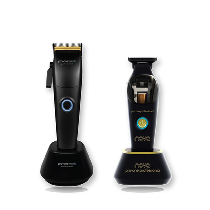 Pro-One Vecta & NOVA Professional Barber Duo fixed bundle exact products on a clean white background