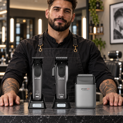 Pro-One Fader, Play & Solo Barber Trio — model and salon context