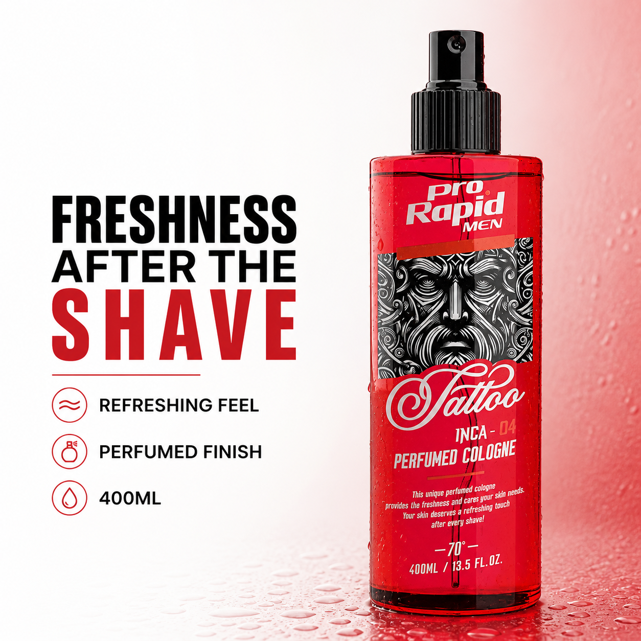 ProRapid INCA 04 refreshing post-shave benefits