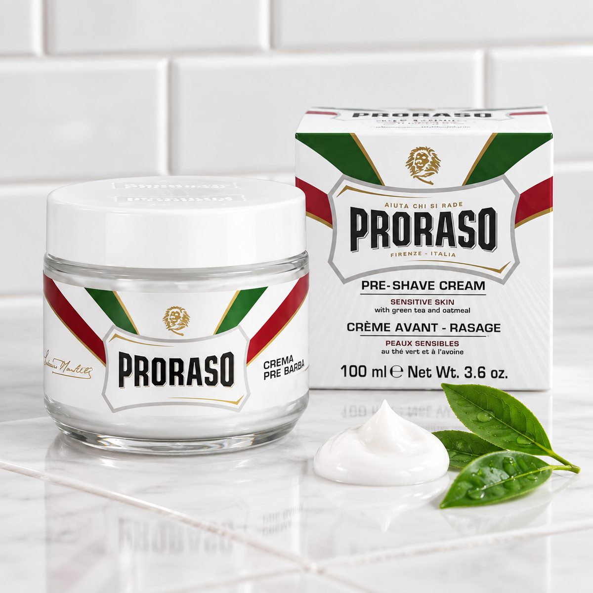 Proraso Pre-Shave Cream Tub Sensitive Skin 100ml — close-up product detail