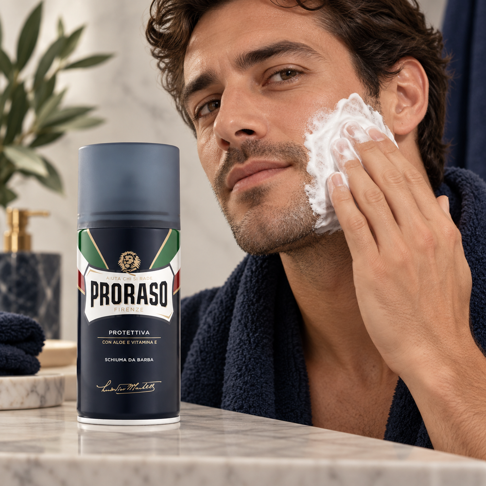 Proraso Shaving Foam Protect 300ml salon lifestyle illustration