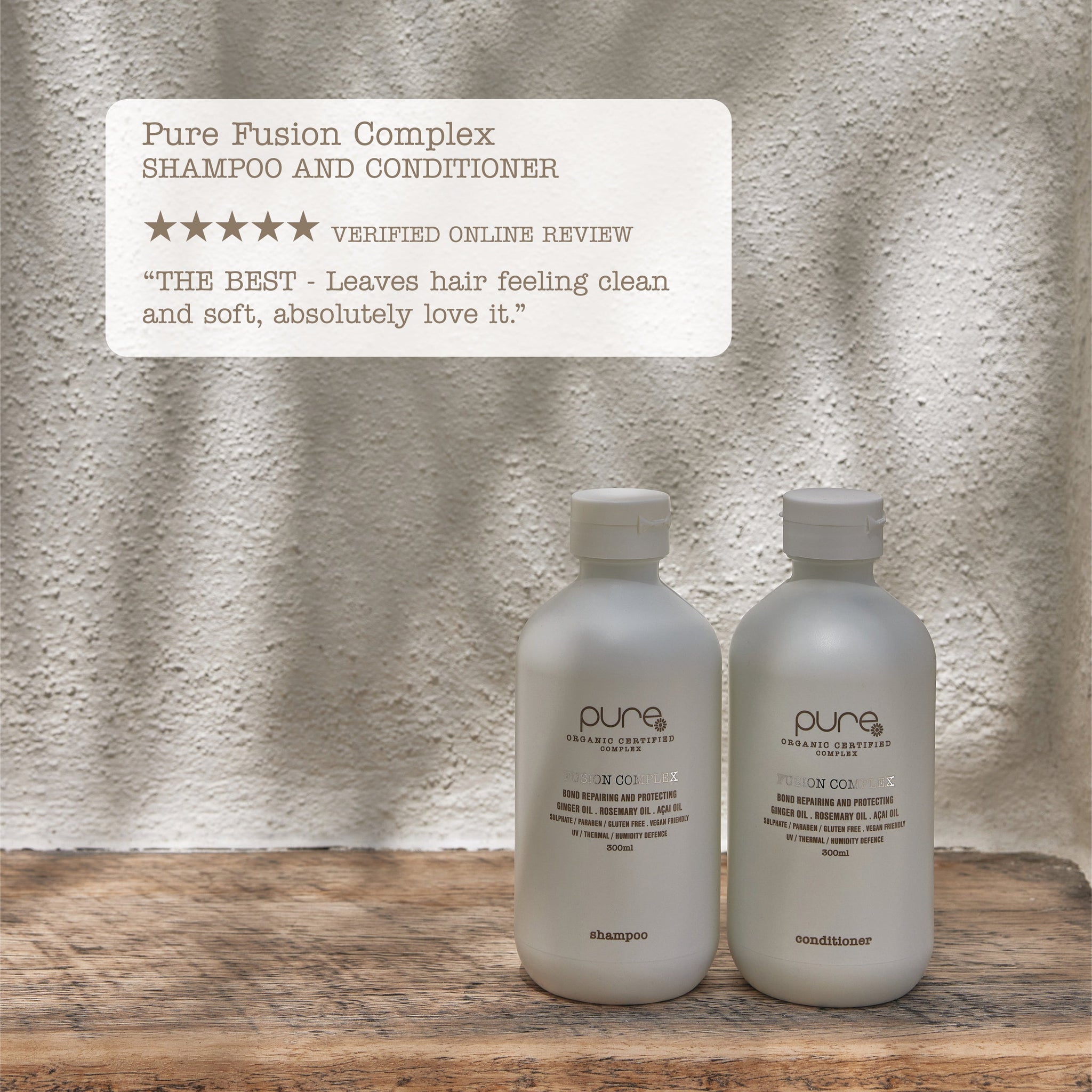 Pure Fusion Complex Shampoo 300ml - benefit and human-use image