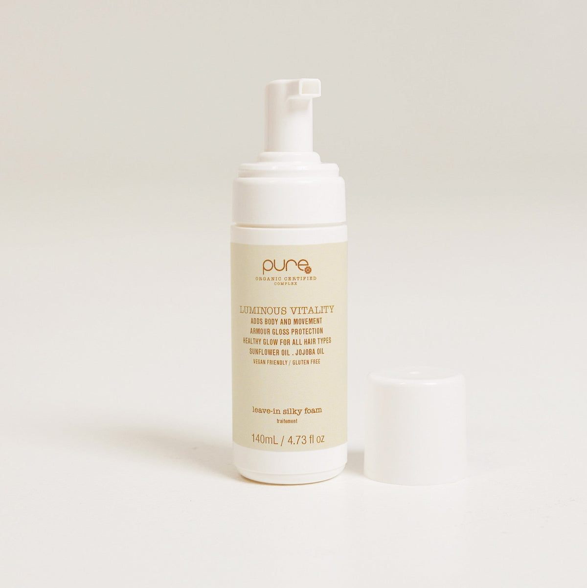 Pure Luminous Vitality Leave-In Silky Foam 140ml - product benefit image