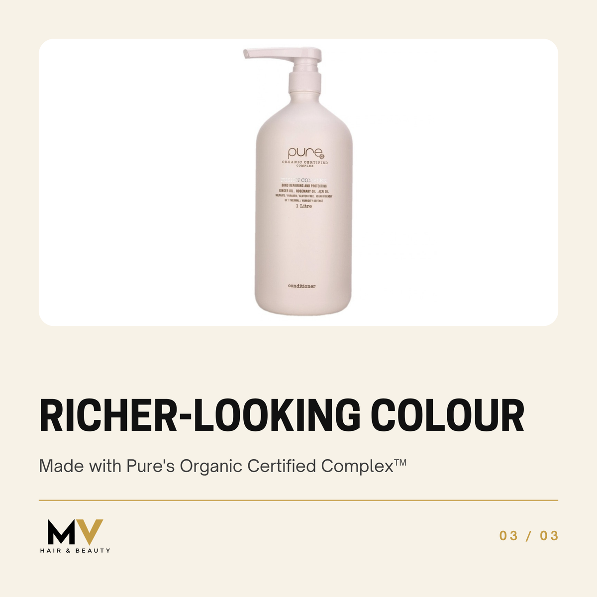 PURE Fusion Complex Conditioner 1L, Richer-looking colour
