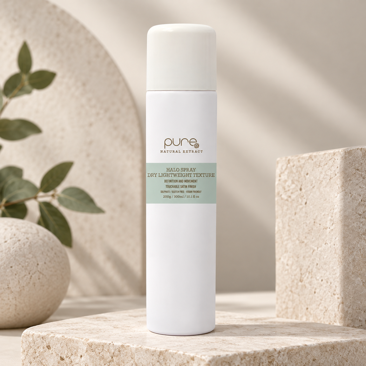 PURE Halo Spray 200g — studio product photograph