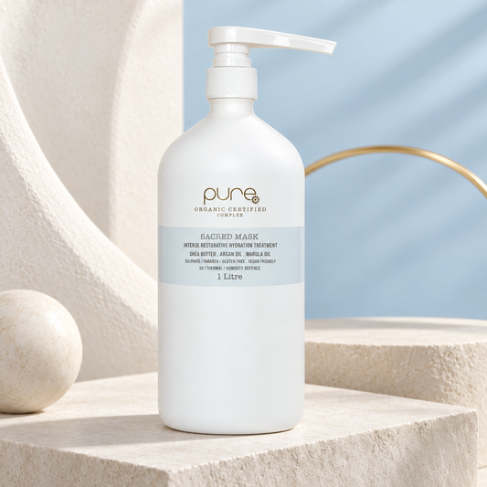 PURE Sacred Argan Mask 1L — studio product photograph