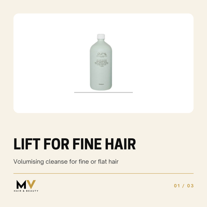 PURE Up.Lift Volume Shampoo 1L, Lift for fine hair