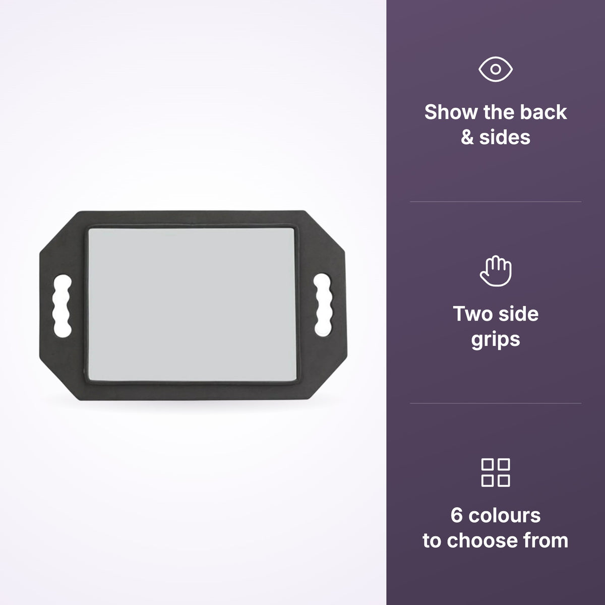MV Handheld Rectangle Salon Mirror – 6 Colours