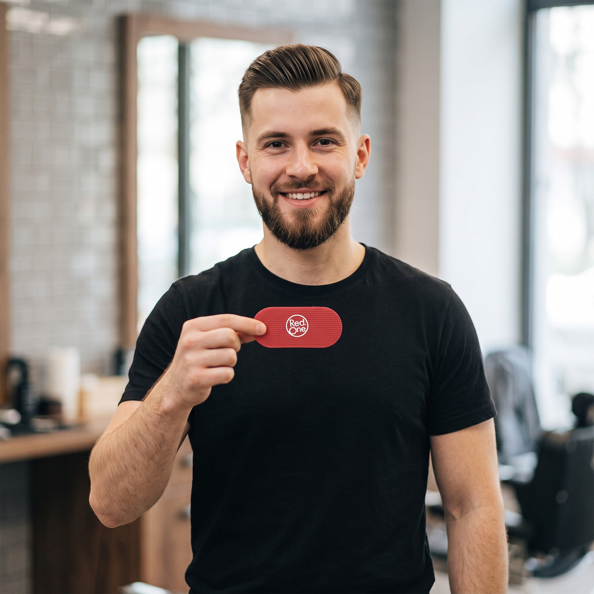 RedOne Hair Grip in red, lifestyle shot