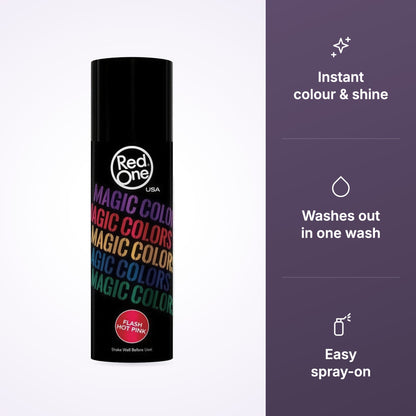 RedOne Magic Colour Temporary Hair Spray – Hot Pink 100ml
