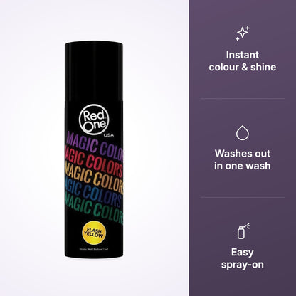 RedOne Magic Colour Temporary Hair Spray – Yellow 100ml