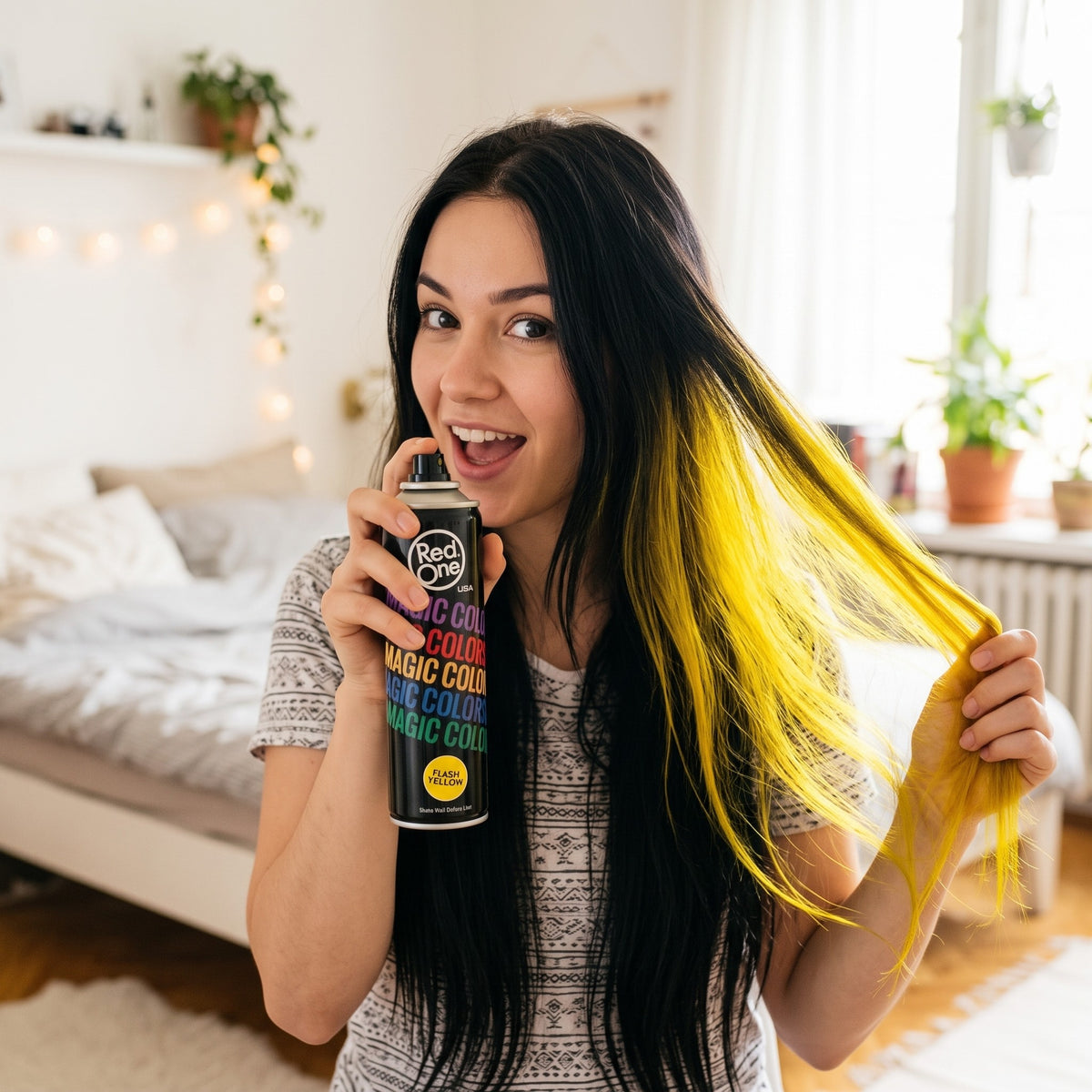 RedOne Magic Colour Temporary Hair Spray – Yellow 100ml