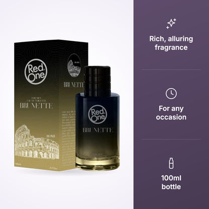 RedOne Mens Perfume Brunette 100ml key benefits infographic