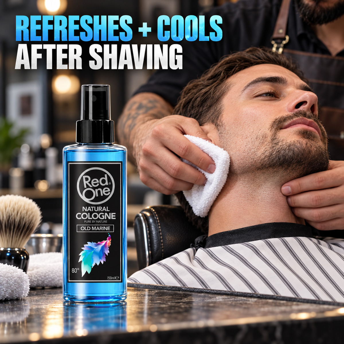 RedOne Old Marine Aftershave Cologne 150ml – refreshes and cools after shaving