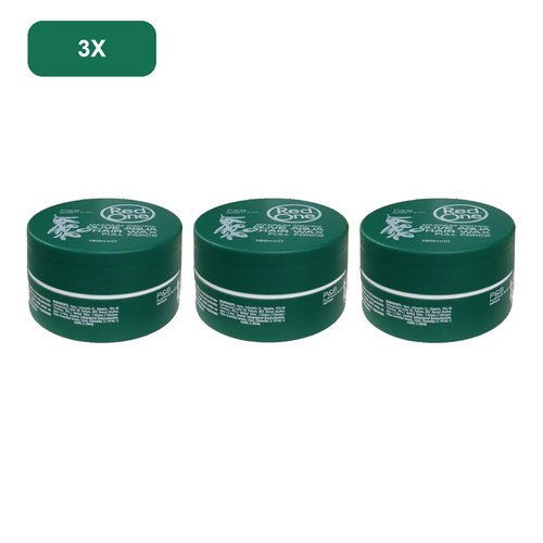 RedOne Olive Aqua Hair Wax 150ml – 3 Pack showing all 3 exact RedOne 150ml wax jars on white background