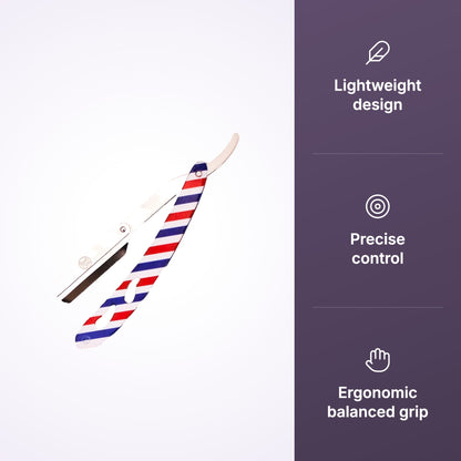 RedOne straight razor features: lightweight design, precise control, ergonomic balanced grip
