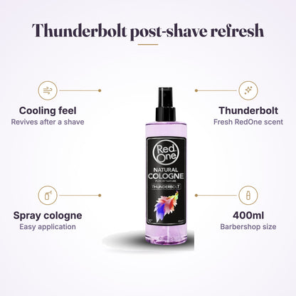 RedOne Silver Thunderbolt After Shave Cologne 400ml, product view 6