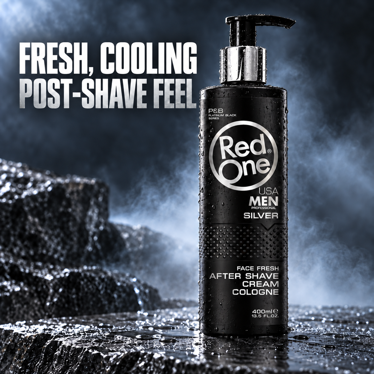 RedOne After Shave Cream Cologne Silver 400ml – fresh, cooling post-shave feel