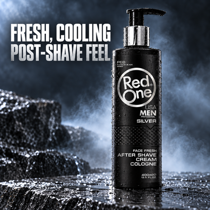 RedOne After Shave Cream Cologne Silver 400ml – fresh, cooling post-shave feel
