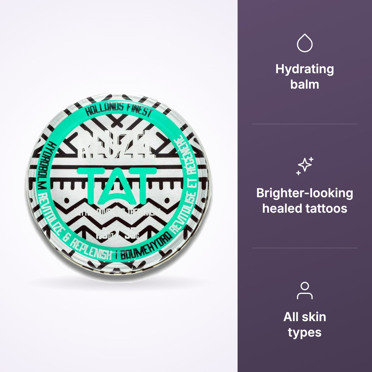 Reuzel Hydrabalm 35g key benefits infographic