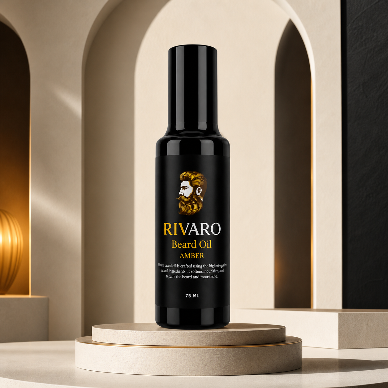 Rivaro Amber Beard Oil 75ml premium product hero